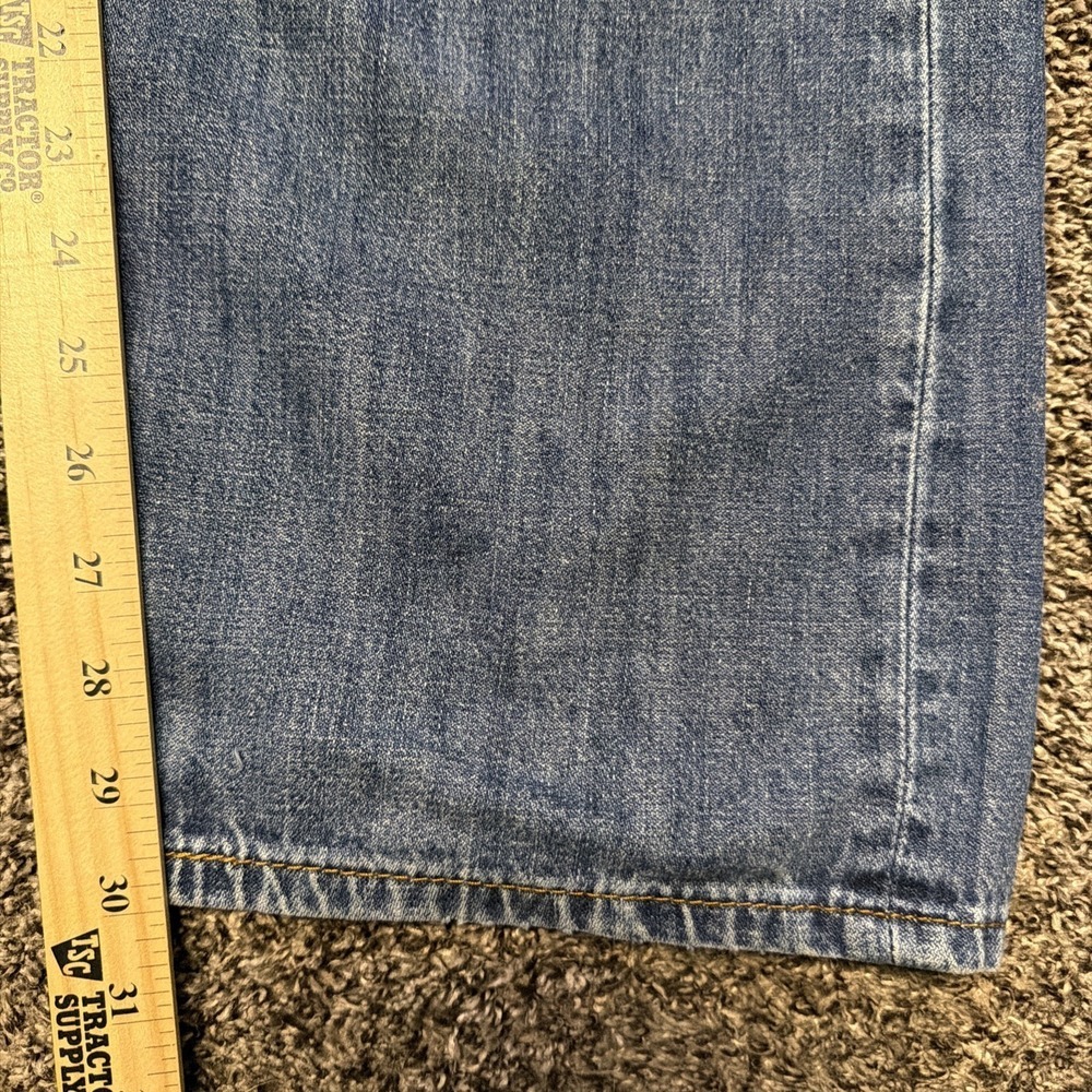 Levis 569 Jeans Mens 34x32 (Fits 36x30) Blue Loose Fit Classic Baggy Faded - Picture 7 of 9